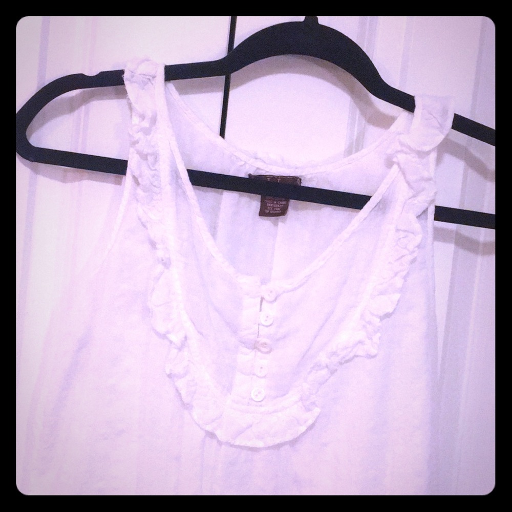 White flowy tank